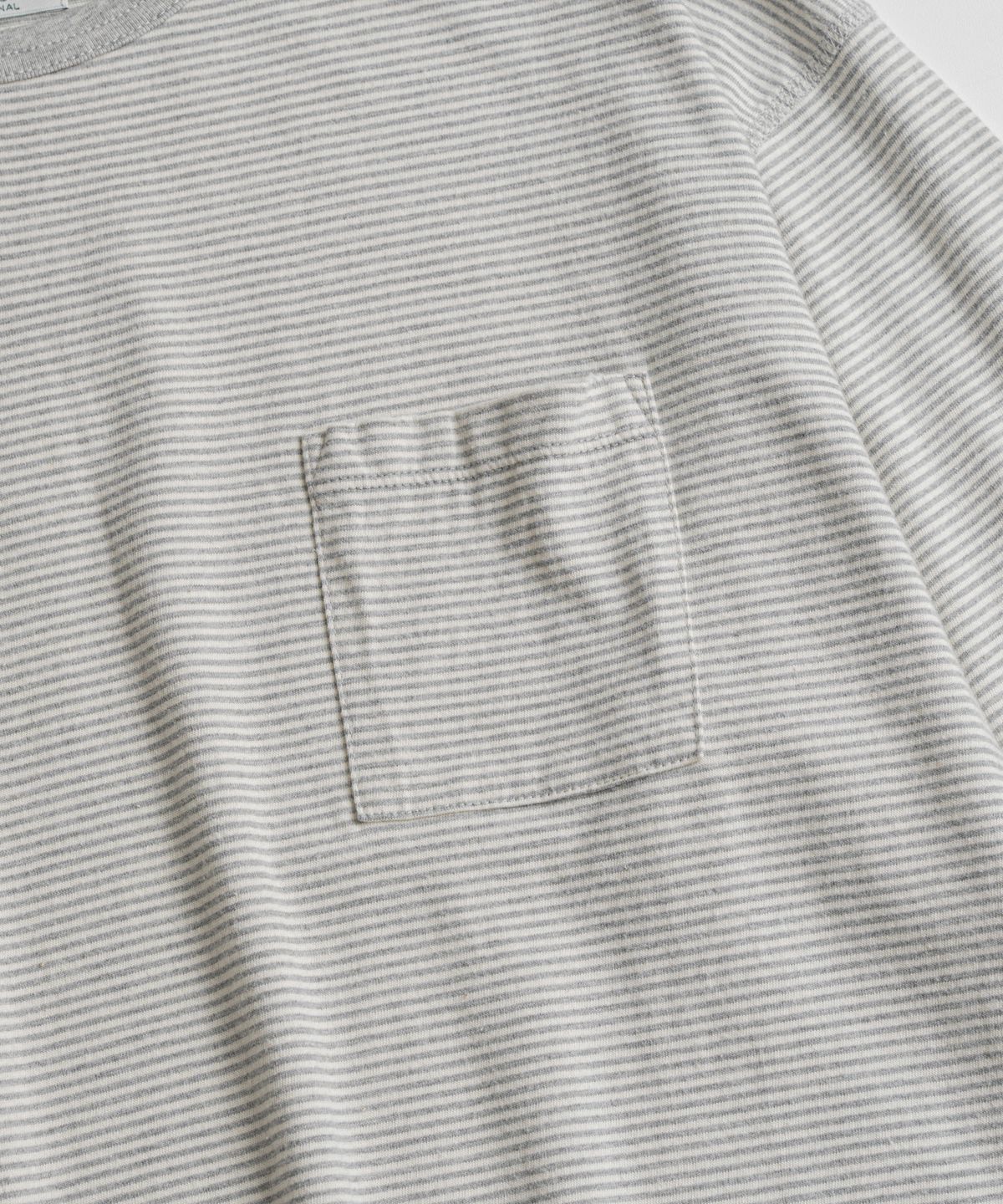 비헤비어(BEHEAVYER) BORDER L/S SHIRTS oatmeal/grey