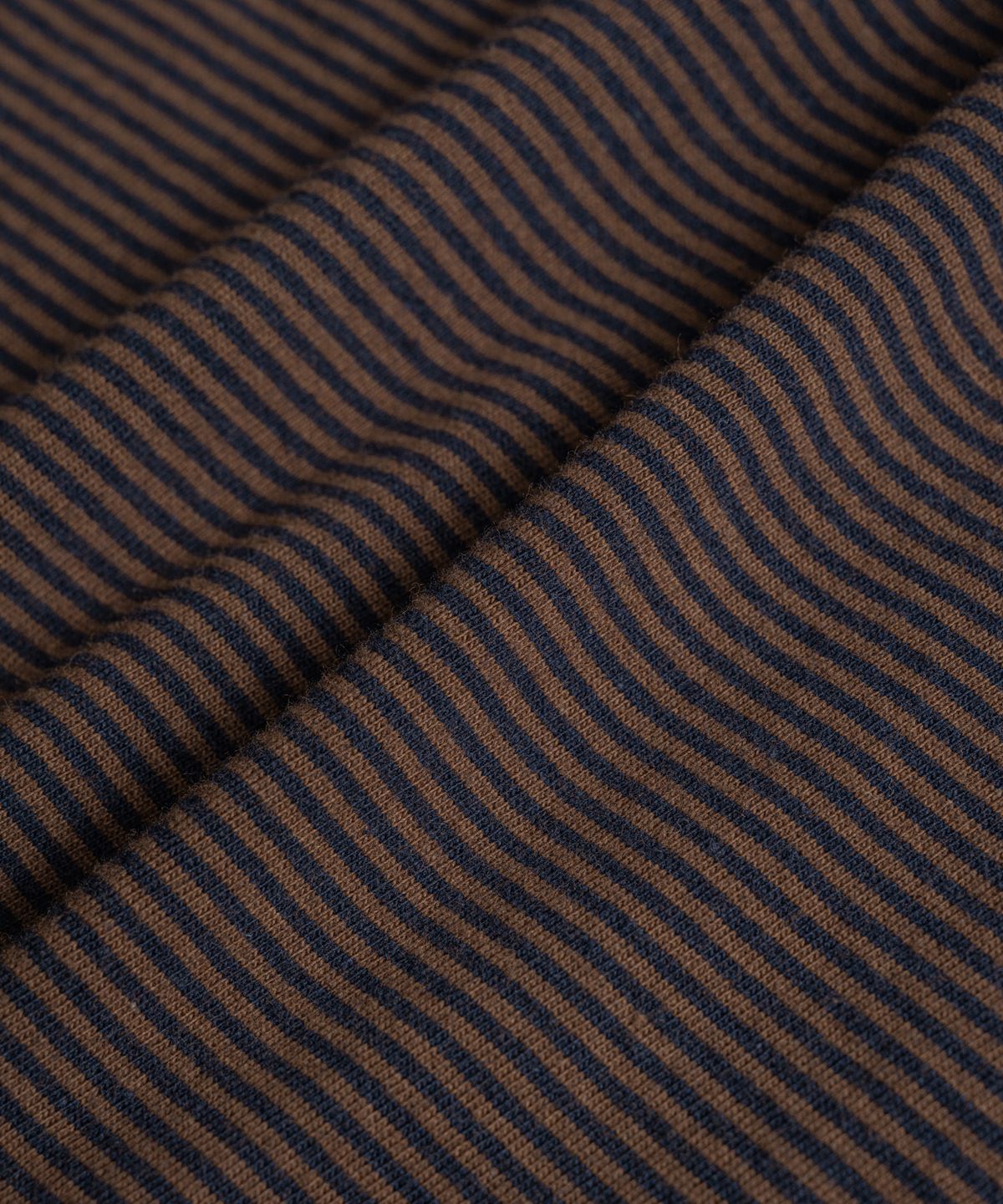 비헤비어(BEHEAVYER) BORDER L/S SHIRTS brown/navy