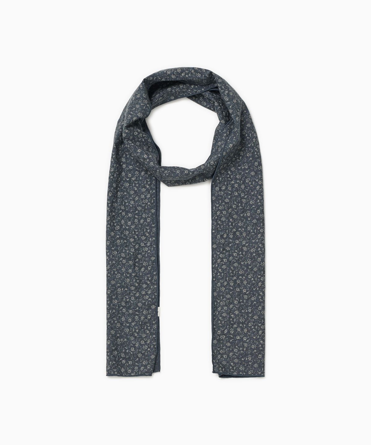 오헤시오(OHESHIO) VINTAGE FLORAL COTTON SCARF, BLUE