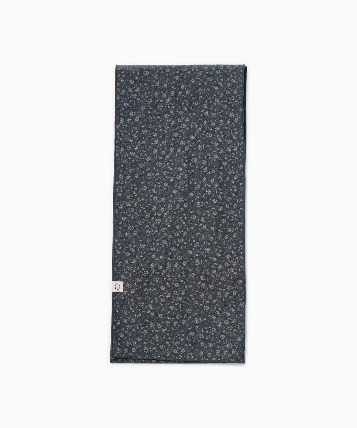 오헤시오(OHESHIO) VINTAGE FLORAL COTTON SCARF, BLUE