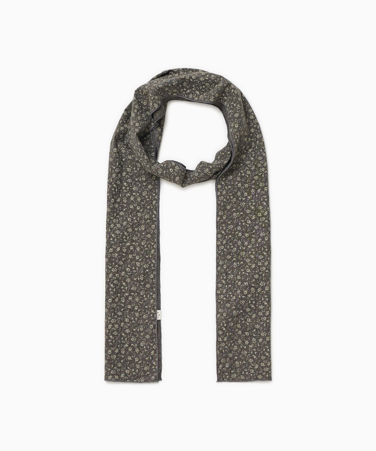 오헤시오(OHESHIO) VINTAGE FLORAL COTTON SCARF, BROWN