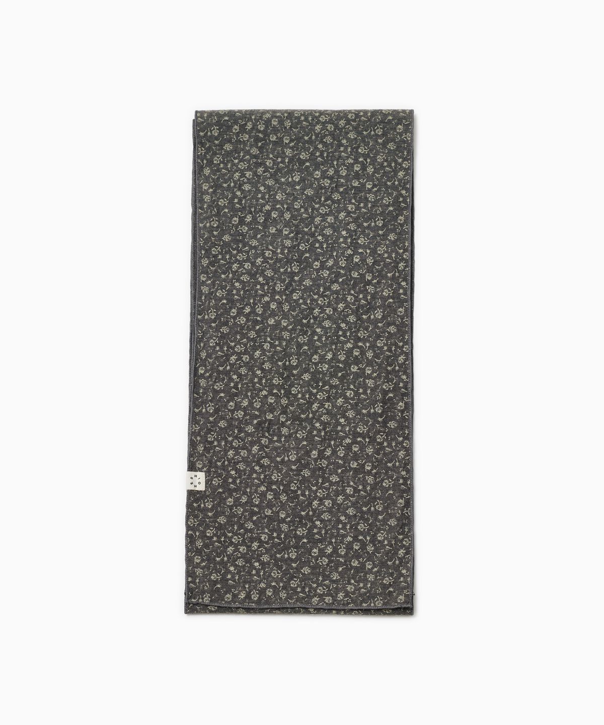 오헤시오(OHESHIO) VINTAGE FLORAL COTTON SCARF, BROWN