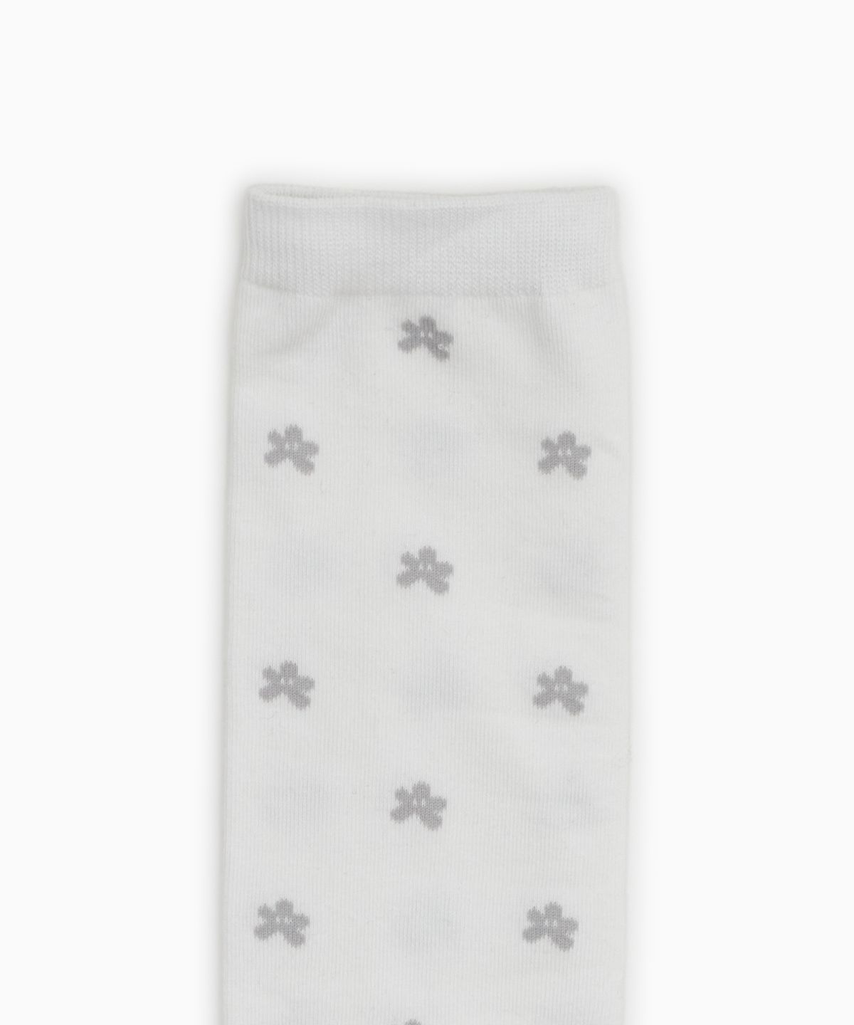 오헤시오(OHESHIO) FLORAL KNEE SOCKS, WHITE