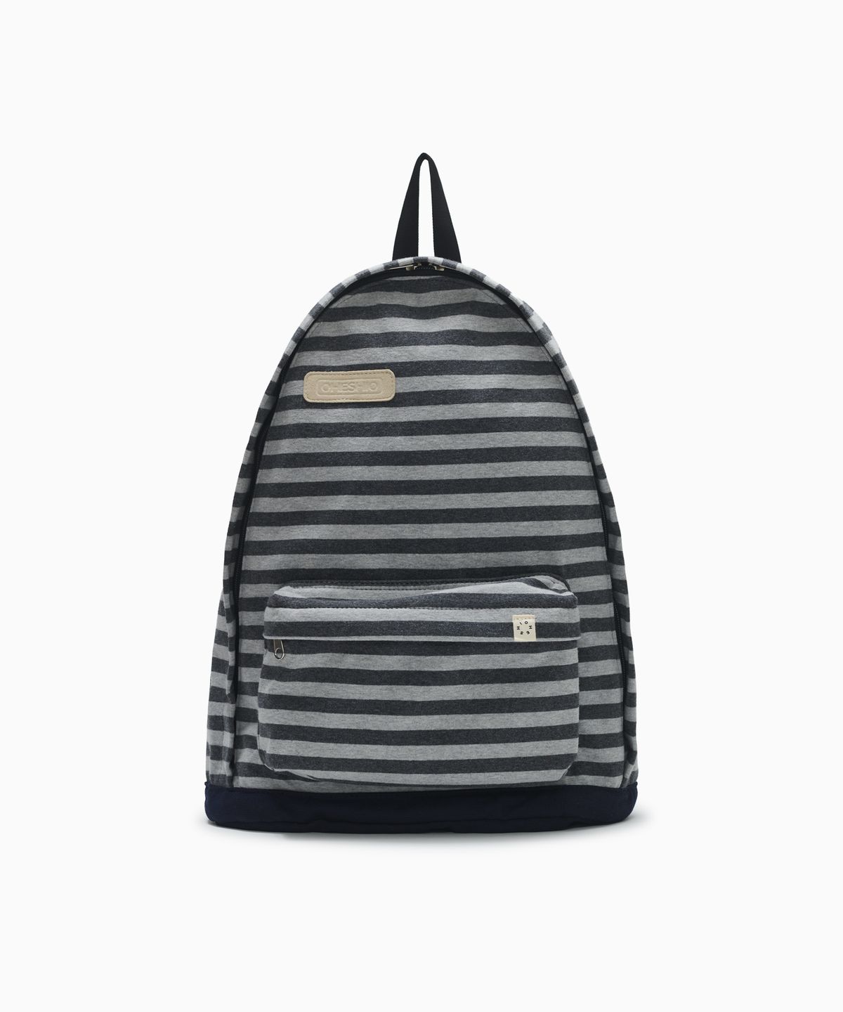 오헤시오(OHESHIO) JERSEY STRIPE BACKPACK, CHARCOAL