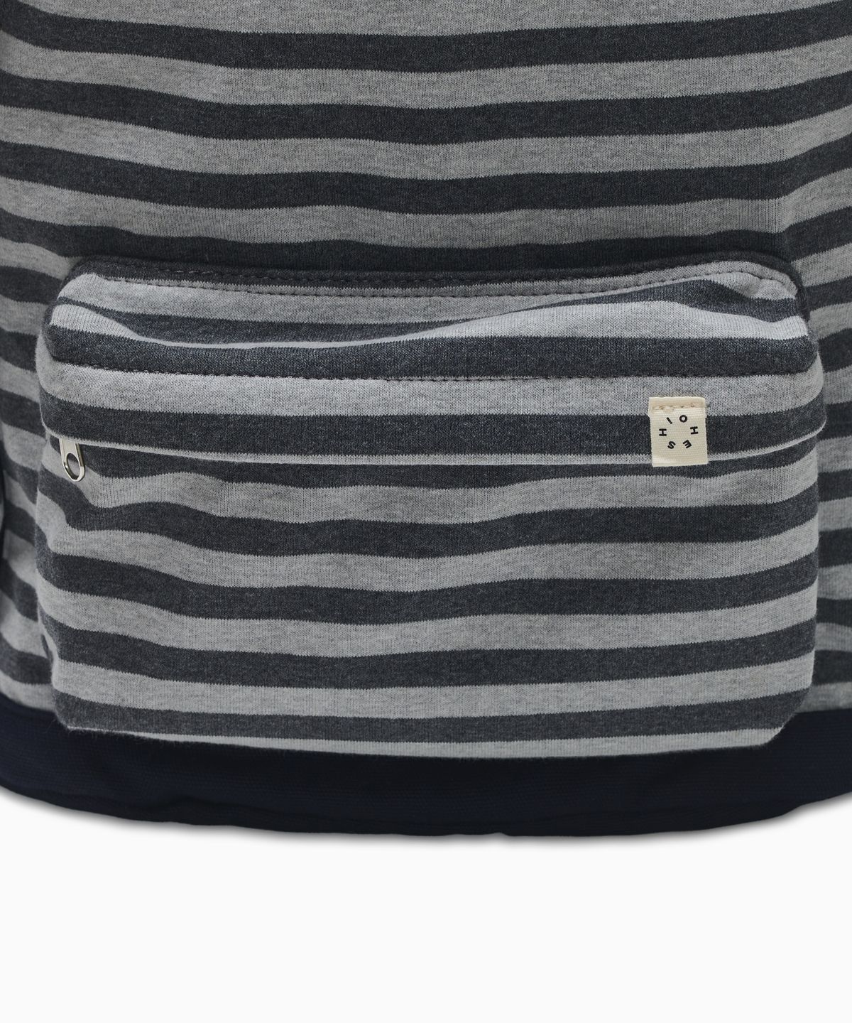 오헤시오(OHESHIO) JERSEY STRIPE BACKPACK, CHARCOAL
