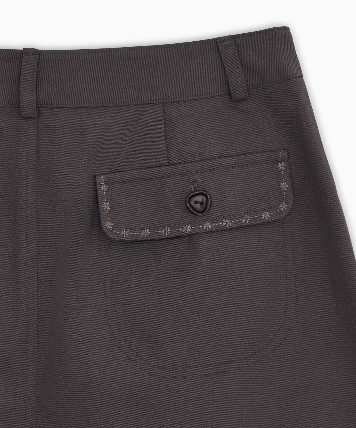 오헤시오(OHESHIO) EMBROIDERY POCKET A-LINE SKIRT, PURPLE