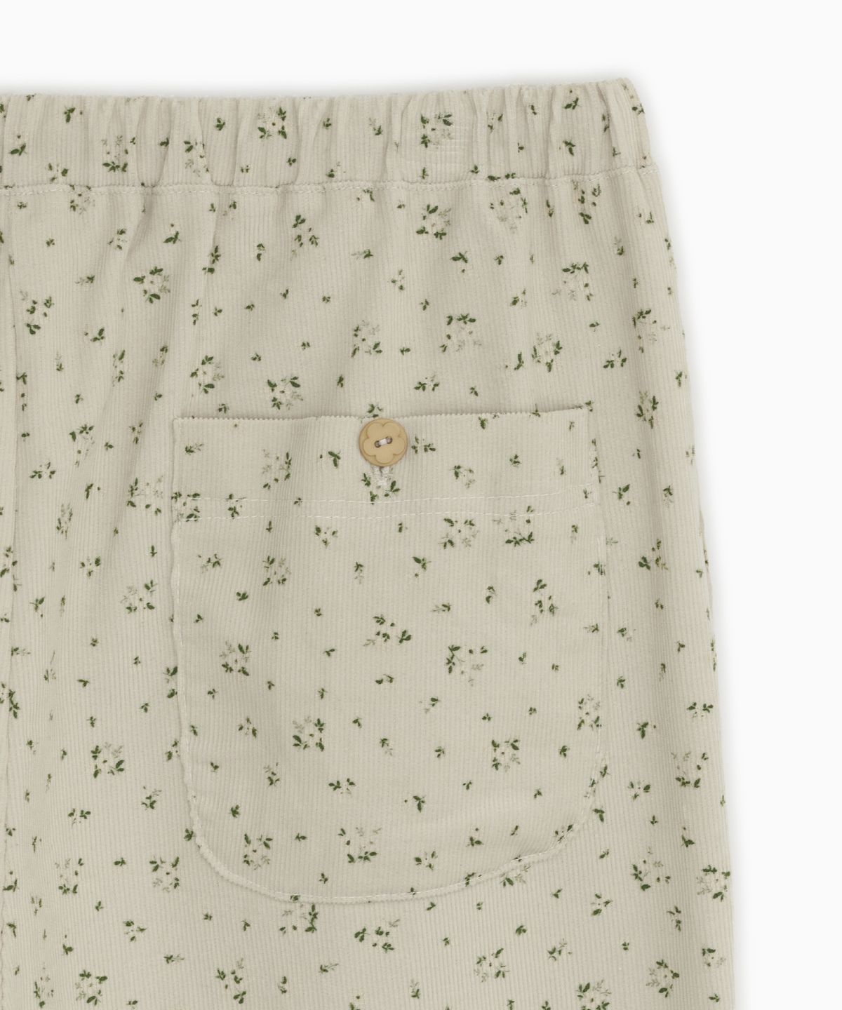 오헤시오(OHESHIO) FLORAL CORDUROY BANDING PANTS, CREAM