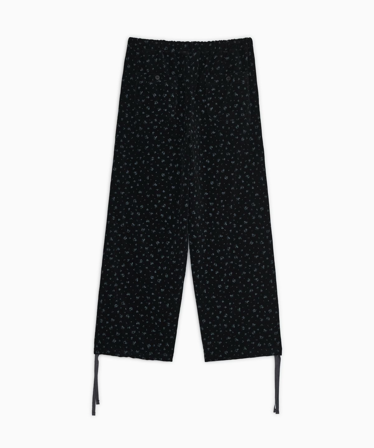 오헤시오(OHESHIO) FLORAL CORDUROY BANDING PANTS, BLACK