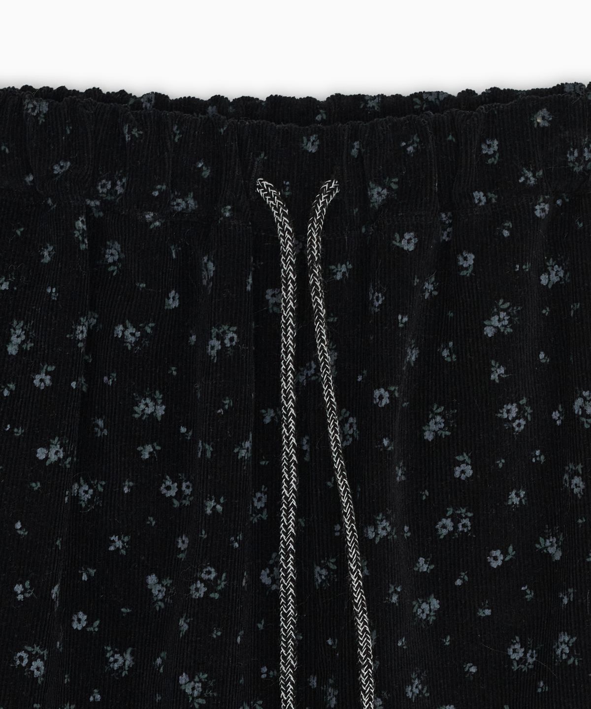 오헤시오(OHESHIO) FLORAL CORDUROY BANDING PANTS, BLACK