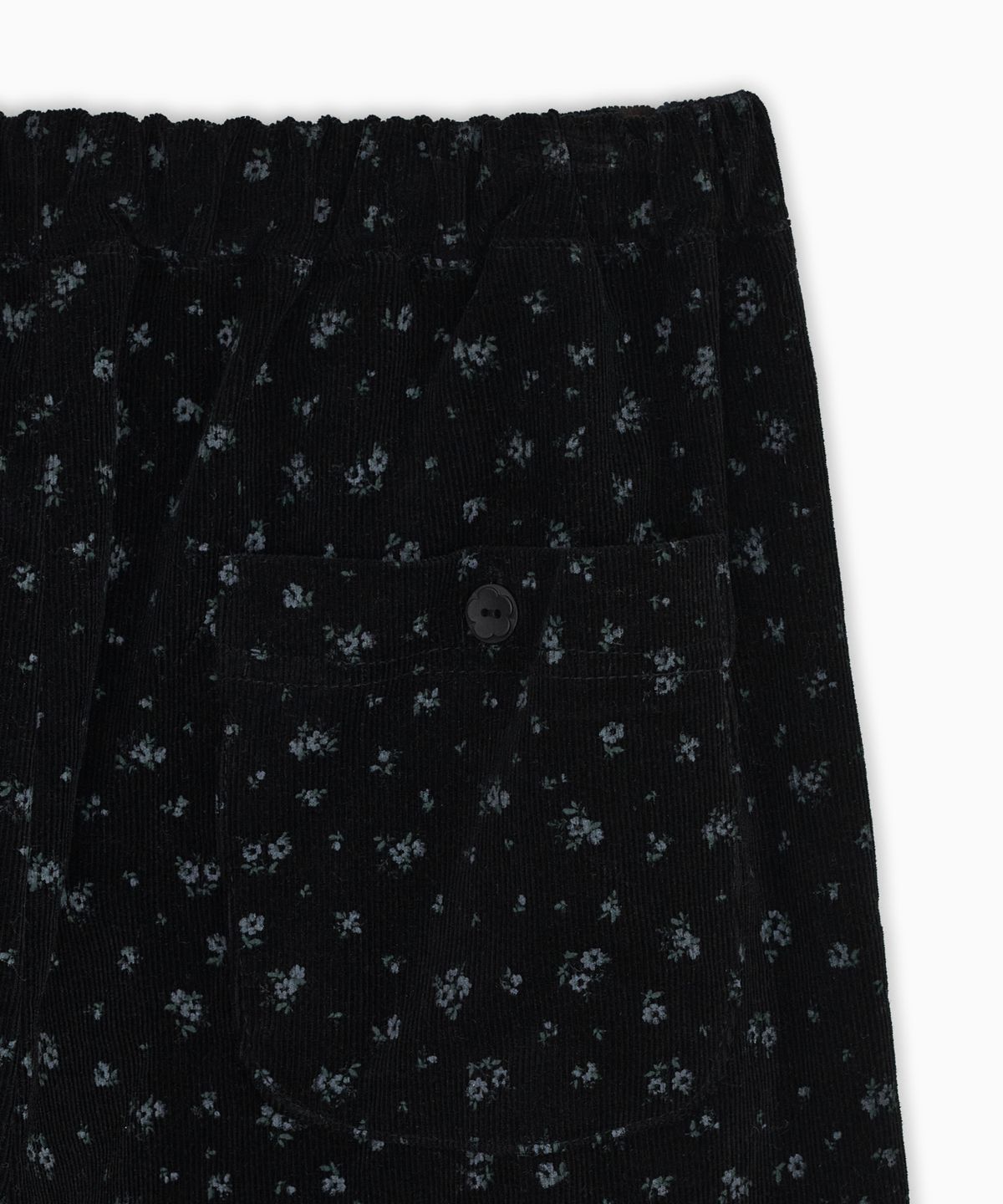 오헤시오(OHESHIO) FLORAL CORDUROY BANDING PANTS, BLACK