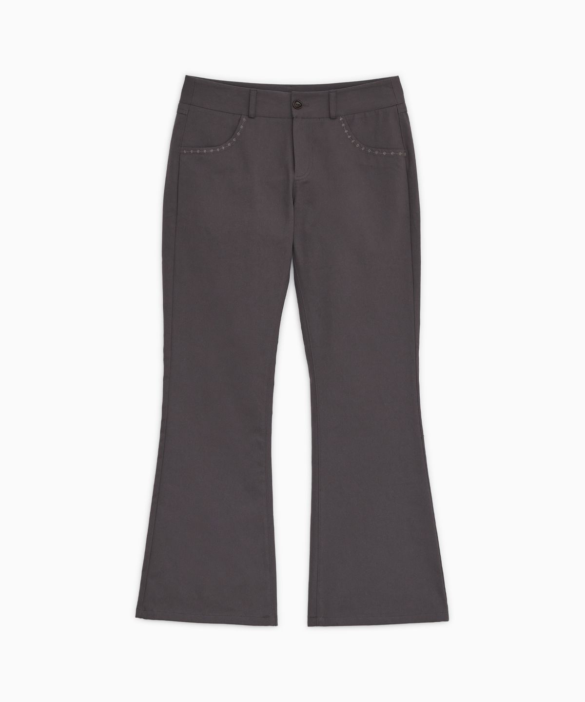 오헤시오(OHESHIO) EMBROIDERY POCKET BOOTCUT PANTS, PURPLE
