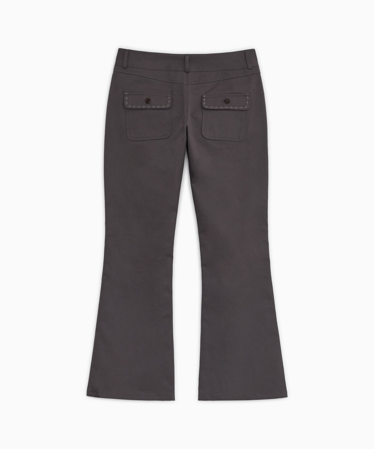 오헤시오(OHESHIO) EMBROIDERY POCKET BOOTCUT PANTS, PURPLE
