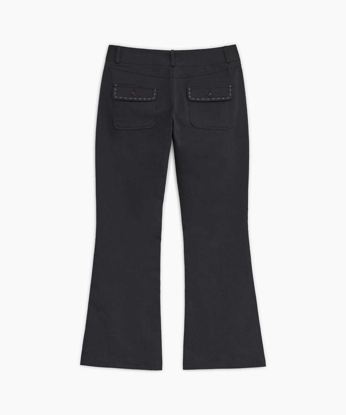 오헤시오(OHESHIO) EMBROIDERY POCKET BOOTCUT PANTS, NAVY