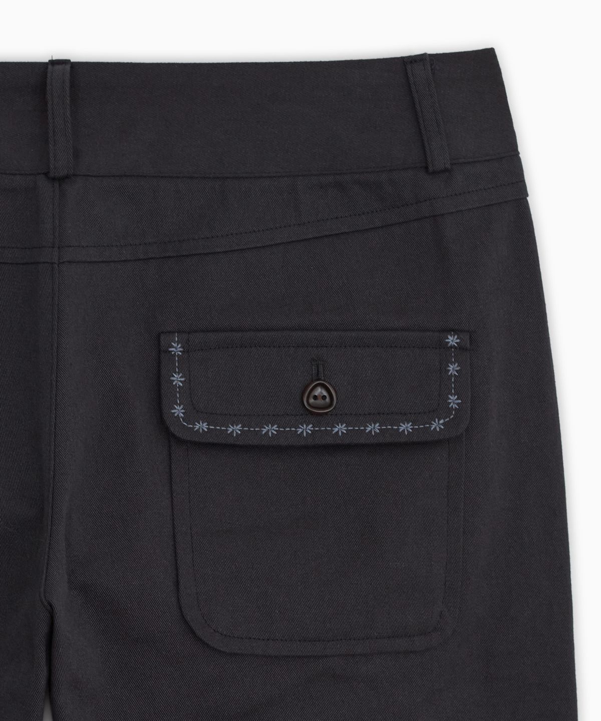 오헤시오(OHESHIO) EMBROIDERY POCKET BOOTCUT PANTS, NAVY