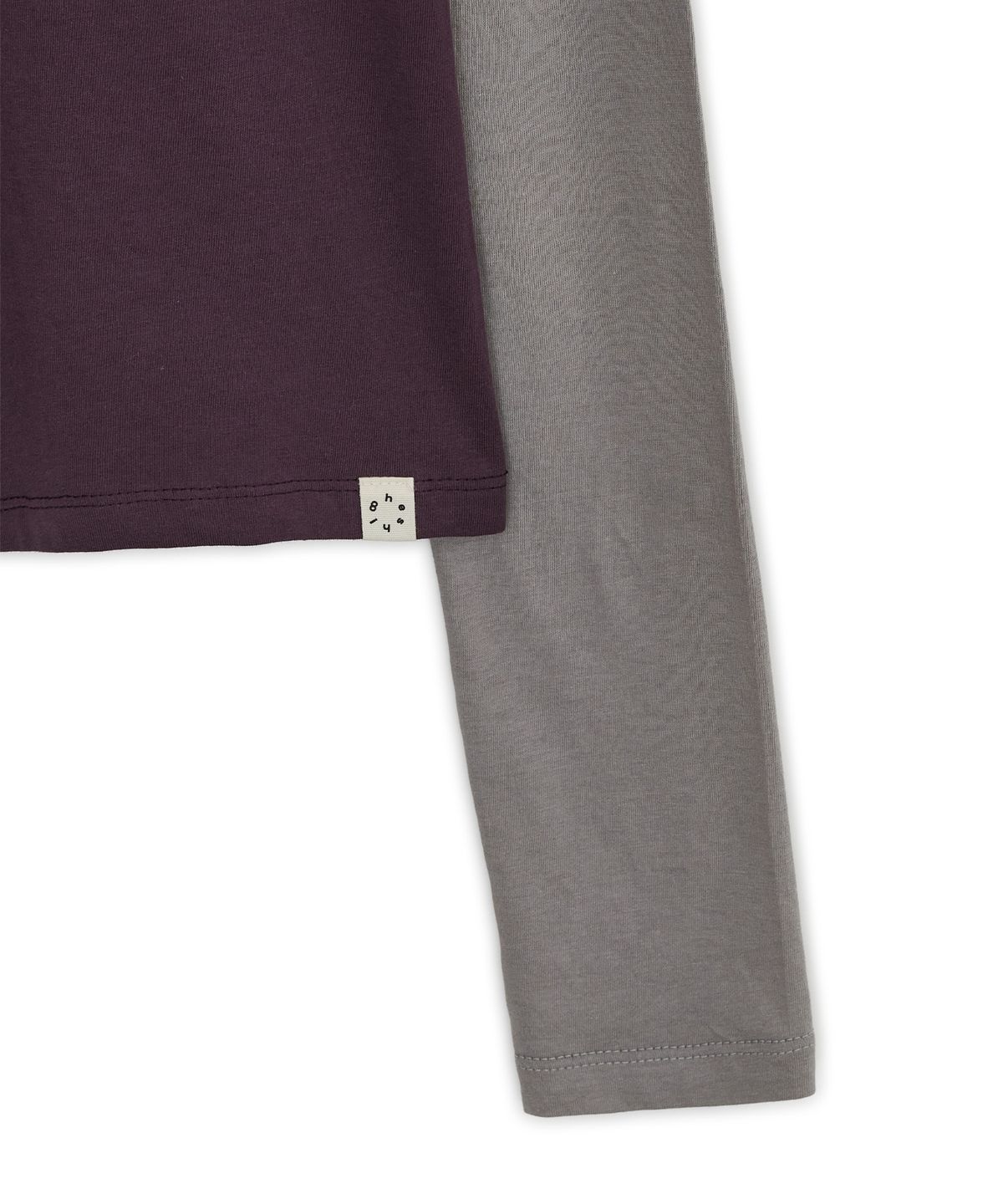 오헤시오(OHESHIO) FLORAL LABEL LAYERED T-SHIRT, PURPLE