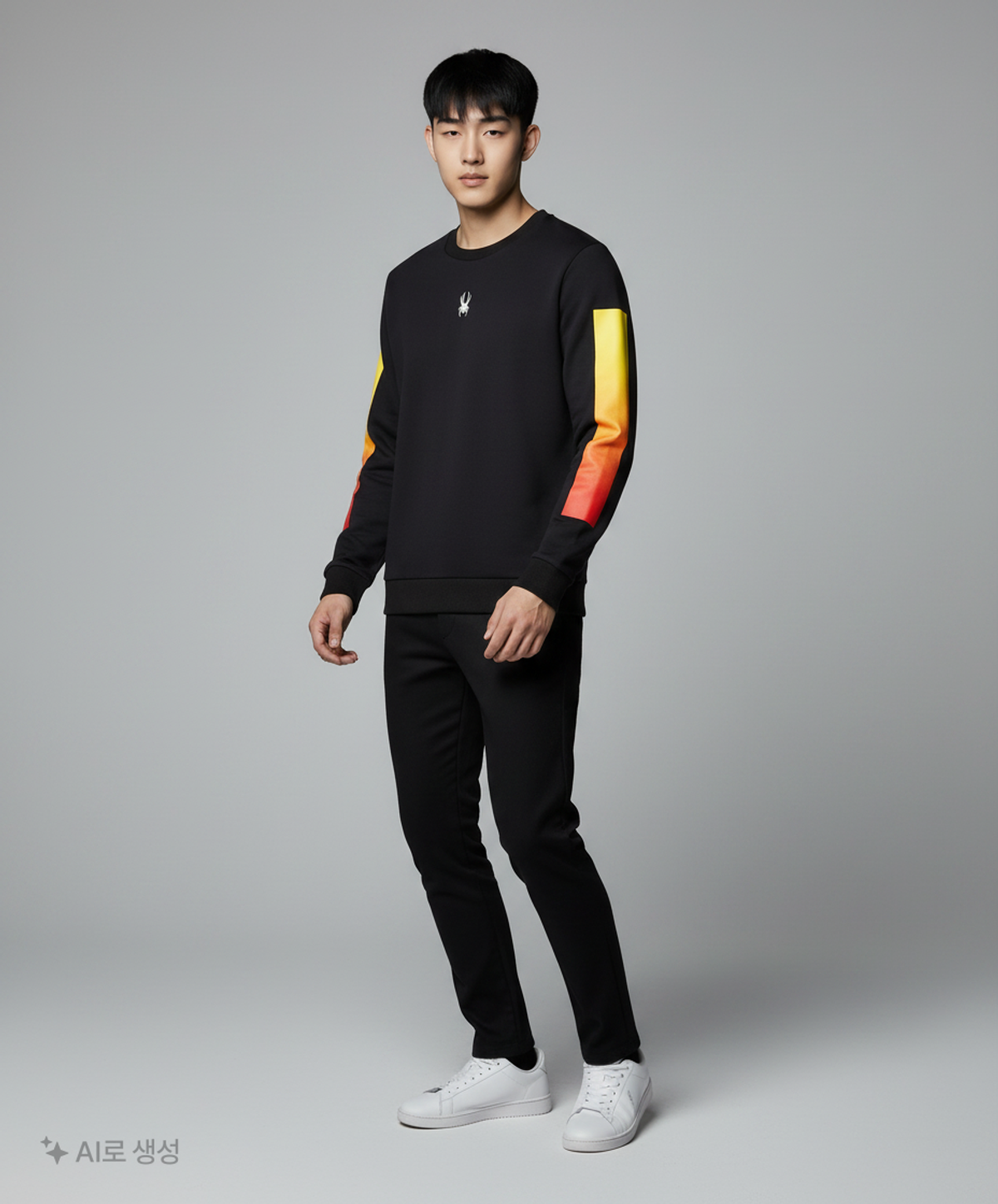 스파이더(SPYDER) 그라데이션블럭 스웨트셔츠 SPEFCNRL301UBLK S
