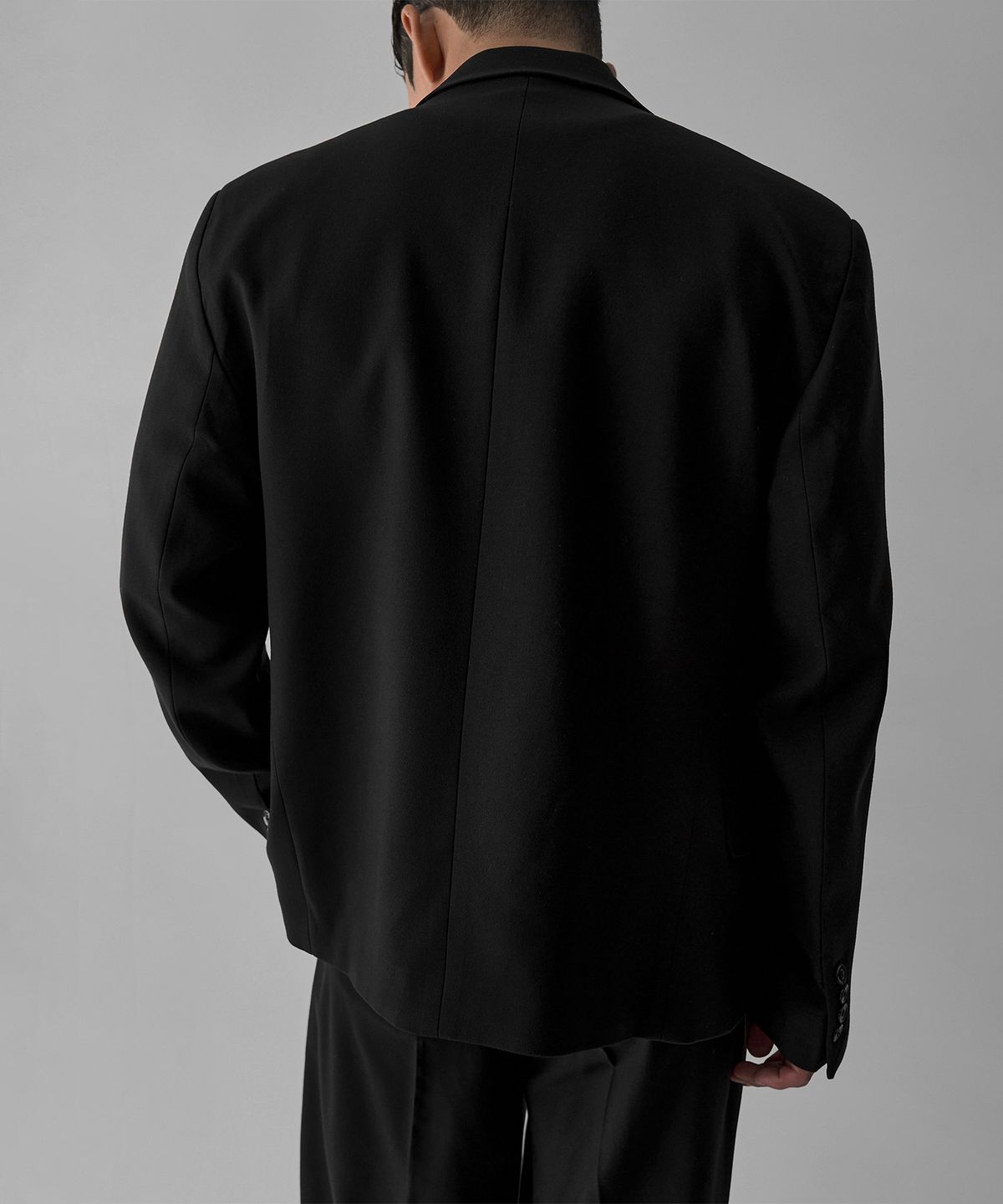 바우로 프로덕트(BOWLOW PRODUCT) 울 블렌드 더블 브레스티드 블레이저 [블랙]