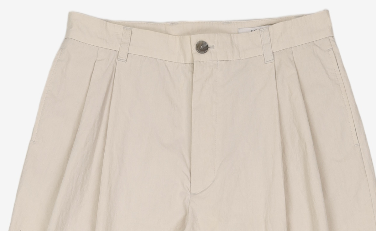소신(SOCIN) Crease Cotton Bermuda Pants (Ivory) M