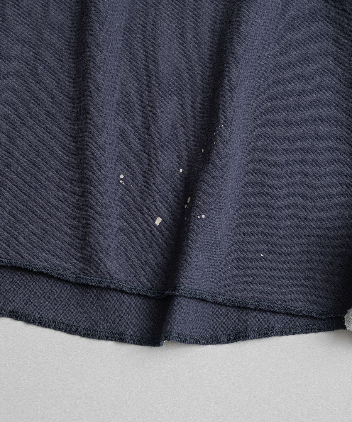비헤비어(BEHEAVYER) DISTRESSED BASEBALL L/S SHIRTS d.purple/heather