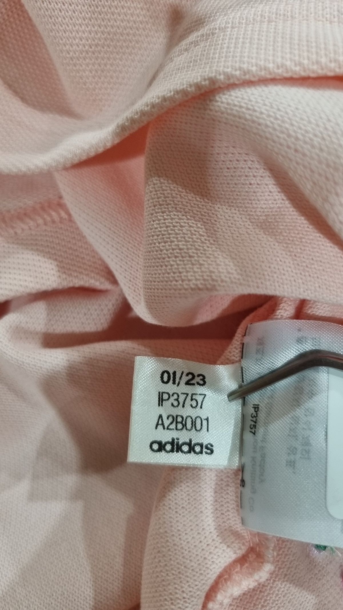 아디다스(ADIDAS) 크롭 폴로 셔츠 - 라이트핑크 / IP3757 L