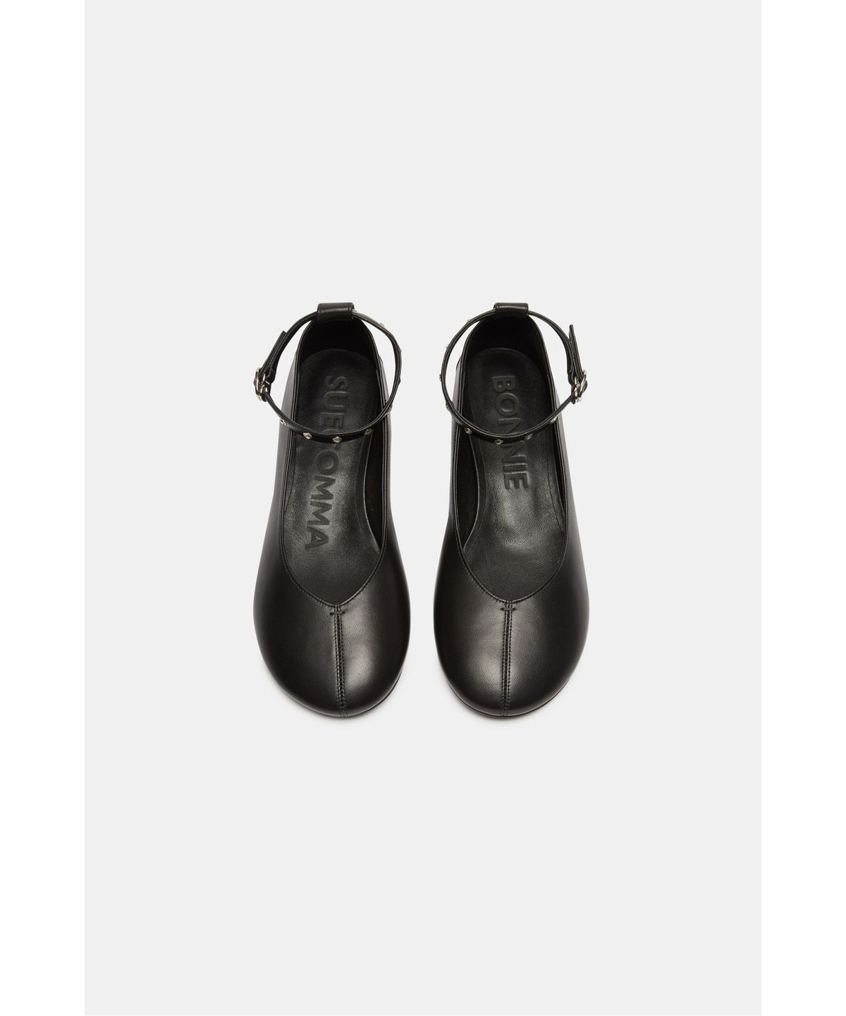 슈콤마보니(SUECOMMA BONNIE) Buckle strap flats(black)_DG1DA26502BLK