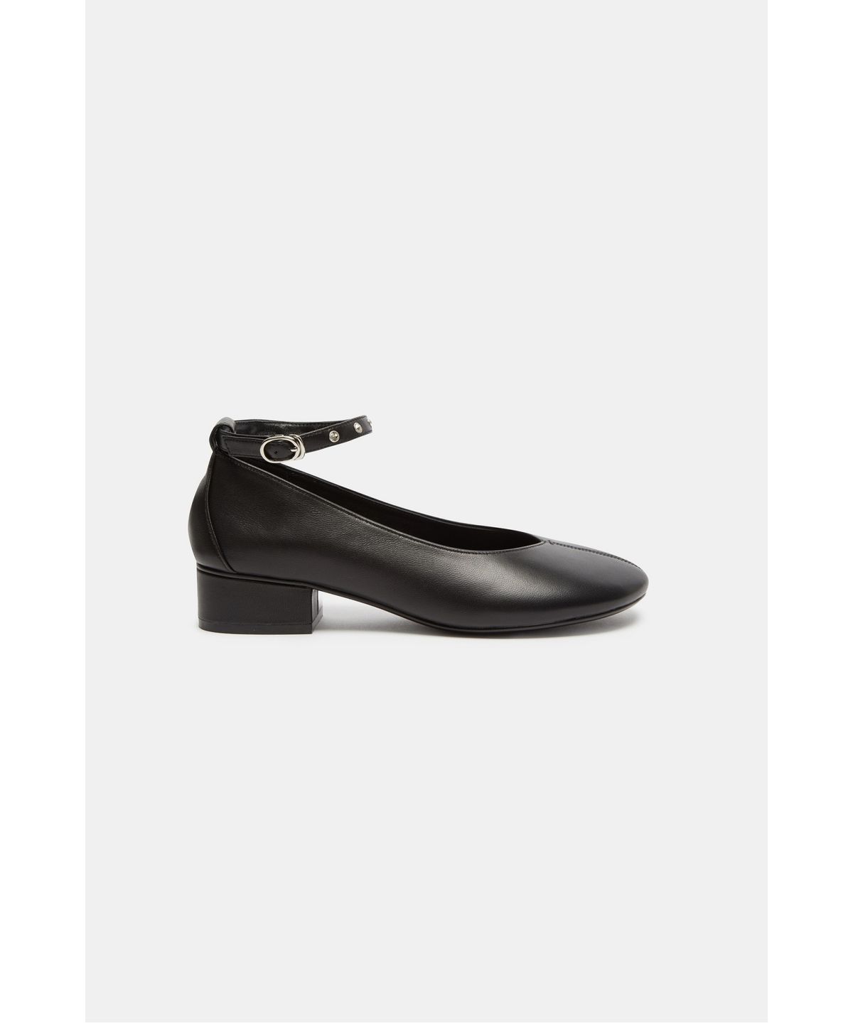 슈콤마보니(SUECOMMA BONNIE) Buckle strap flats(black)_DG1DA26502BLK