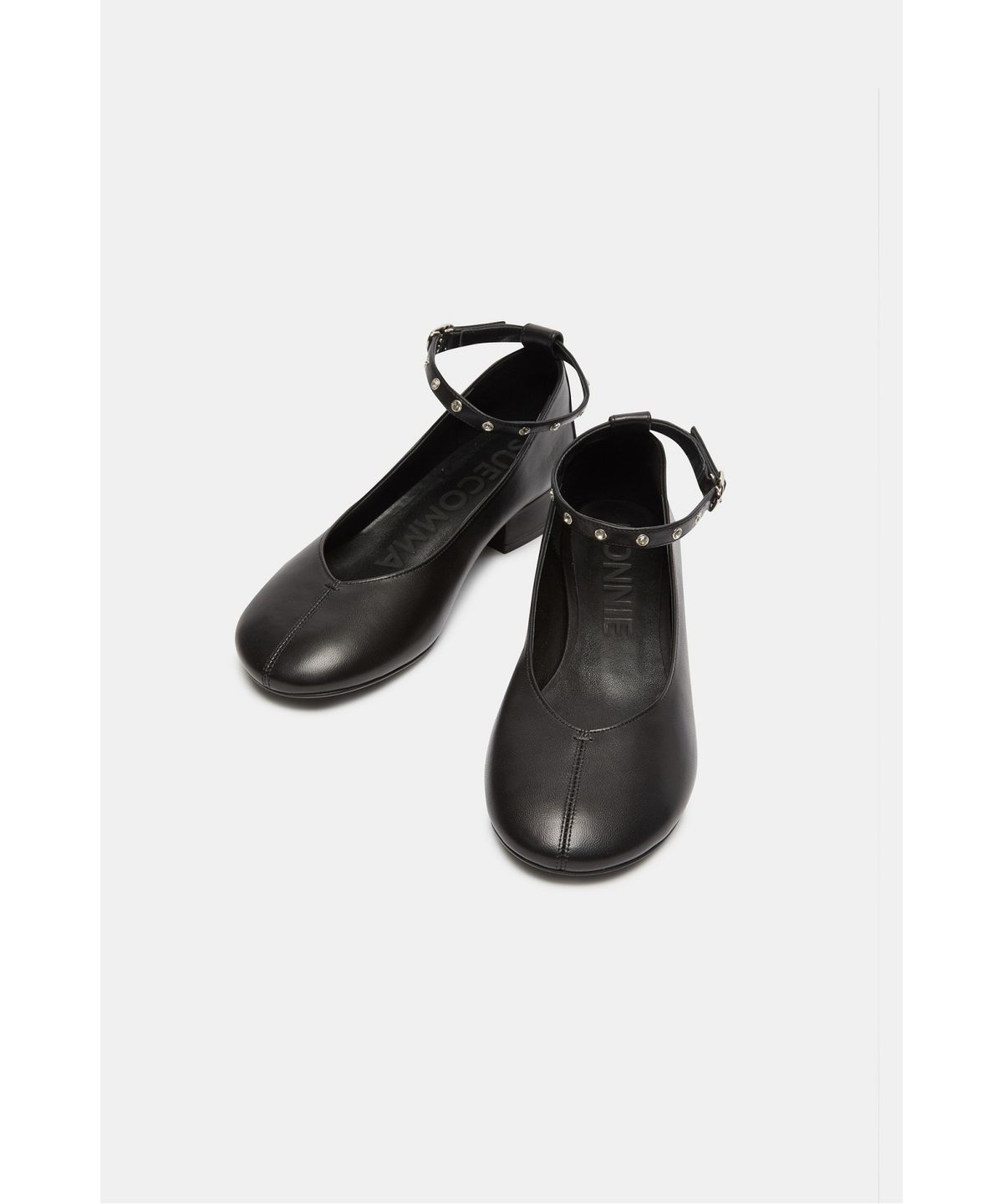 슈콤마보니(SUECOMMA BONNIE) Buckle strap flats(black)_DG1DA26502BLK
