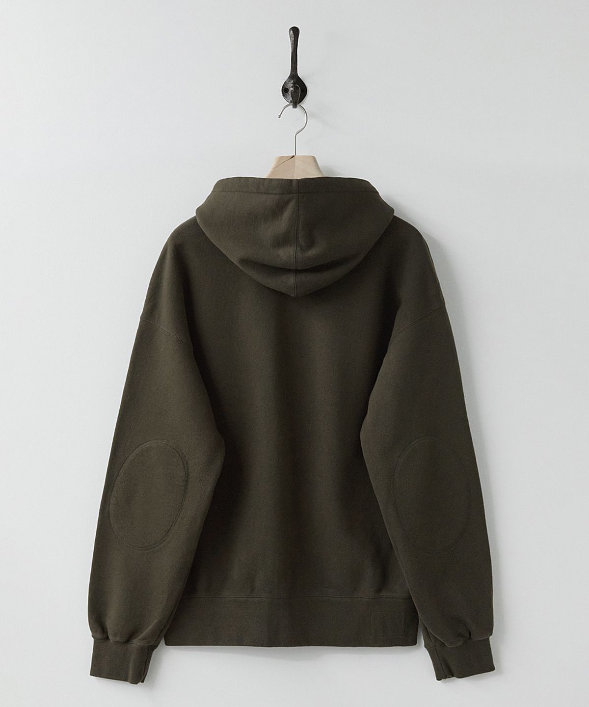 러프사이드(ROUGHSIDE) Oversized Zip Up Hoodie Brown