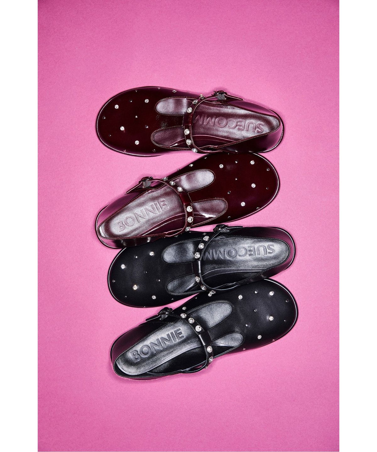 슈콤마보니(SUECOMMA BONNIE) Lune flats(black)_DG1DA26510BLK