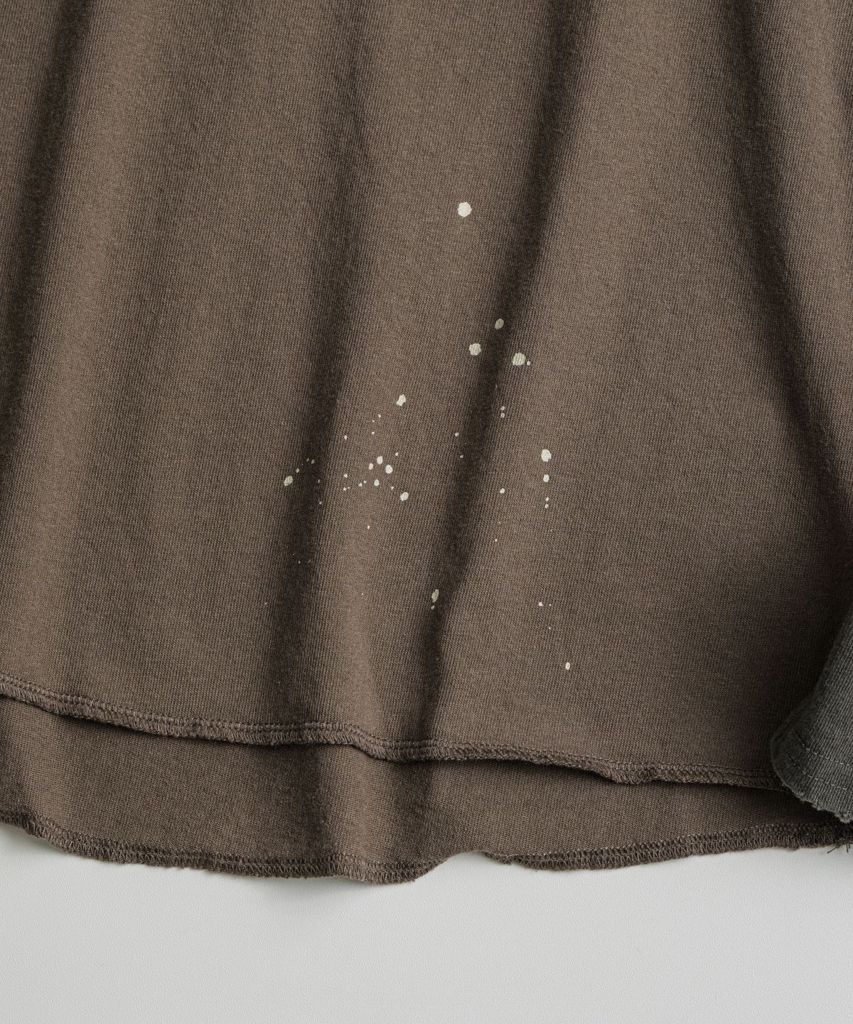 비헤비어(BEHEAVYER) DISTRESSED BASEBALL L/S SHIRTS d.brown/brown