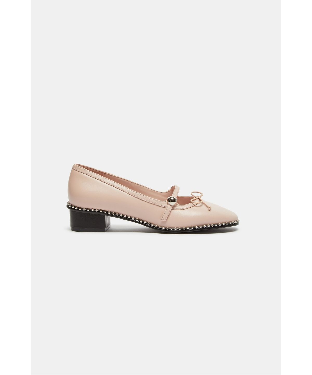 슈콤마보니(SUECOMMA BONNIE) Studded ribbon pumps(pink)_DG1DA26504PIK
