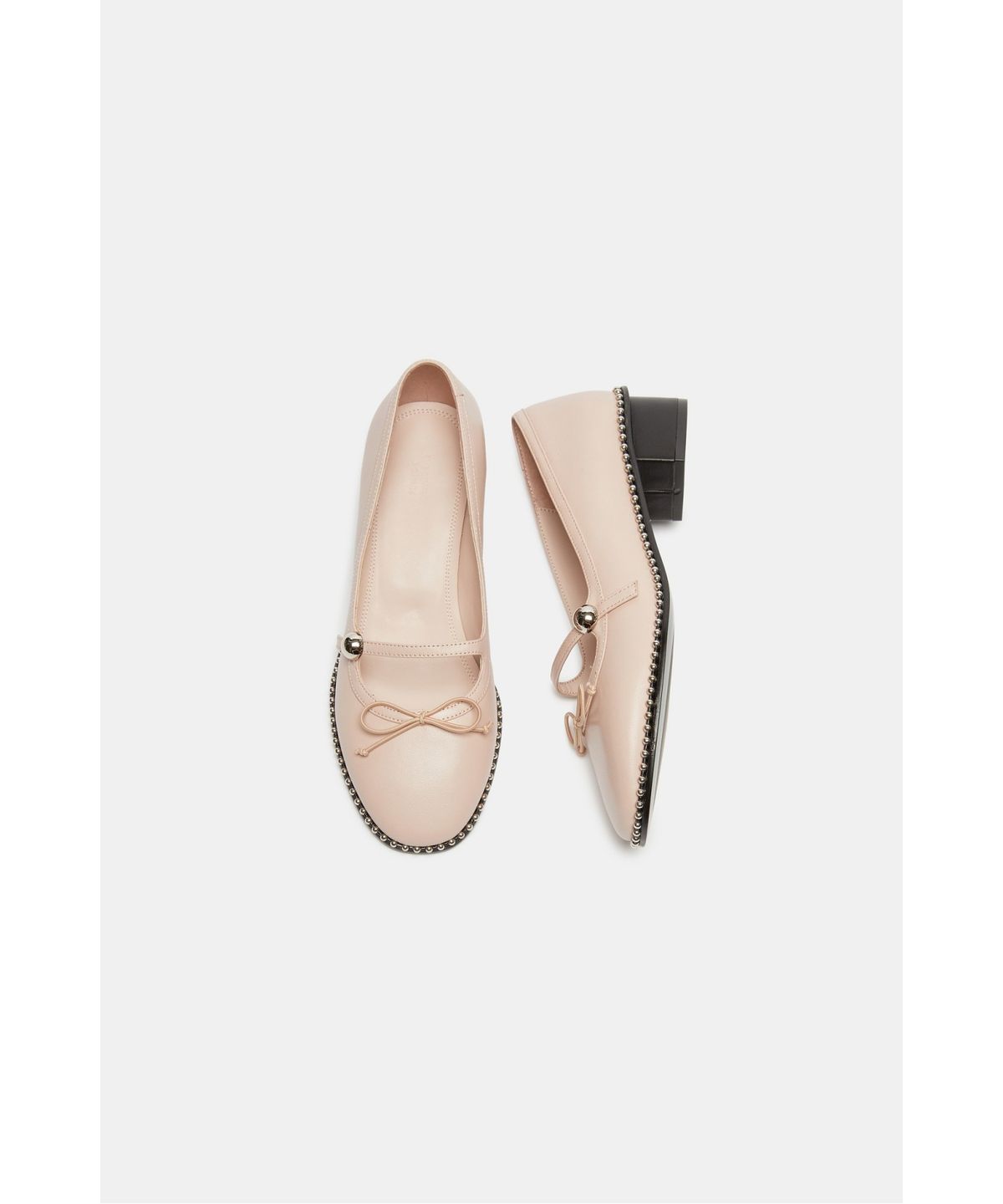 슈콤마보니(SUECOMMA BONNIE) Studded ribbon pumps(pink)_DG1DA26504PIK