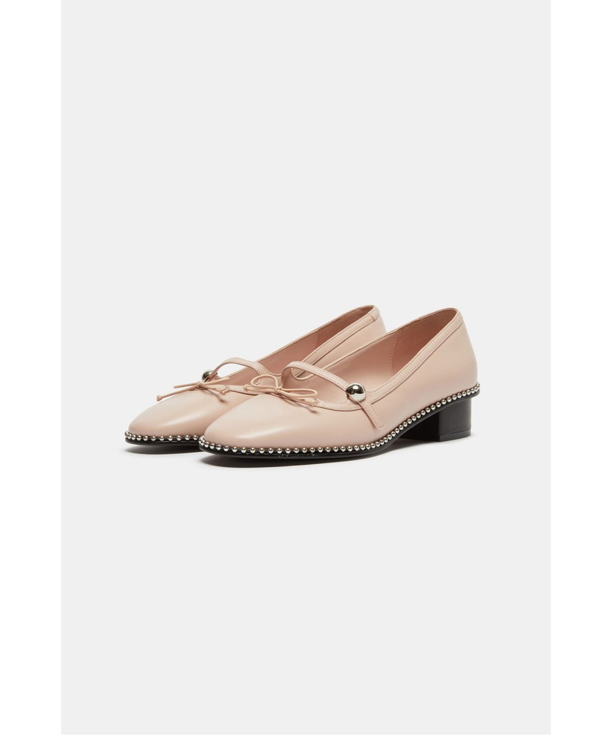 슈콤마보니(SUECOMMA BONNIE) Studded ribbon pumps(pink)_DG1DA26504PIK