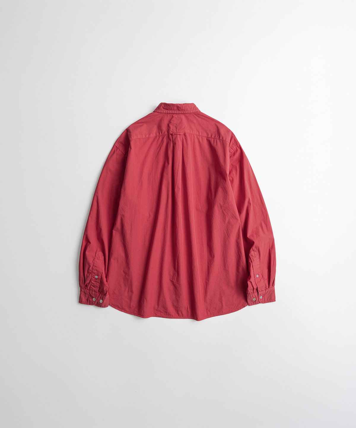 비헤비어(BEHEAVYER) DYED POPLIN CLASSIC SHIRTS red