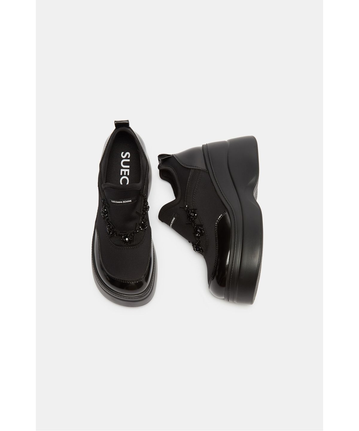 슈콤마보니(SUECOMMA BONNIE) Beaded platform sneakers(black)_DG4DA26503BLK