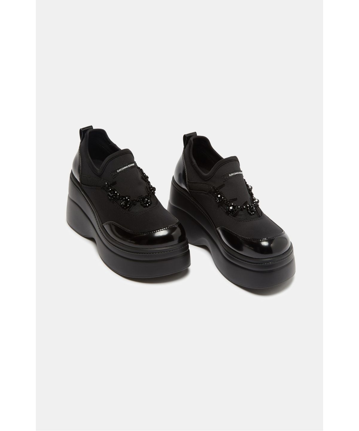 슈콤마보니(SUECOMMA BONNIE) Beaded platform sneakers(black)_DG4DA26503BLK