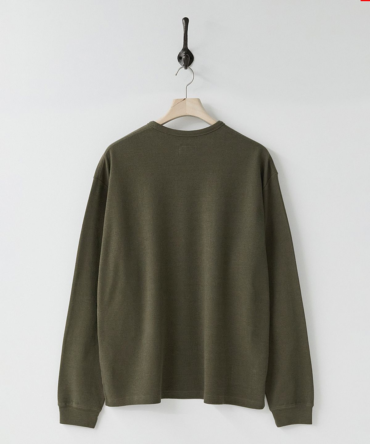 러프사이드(ROUGHSIDE) Grainy Pullover Dark Olive
