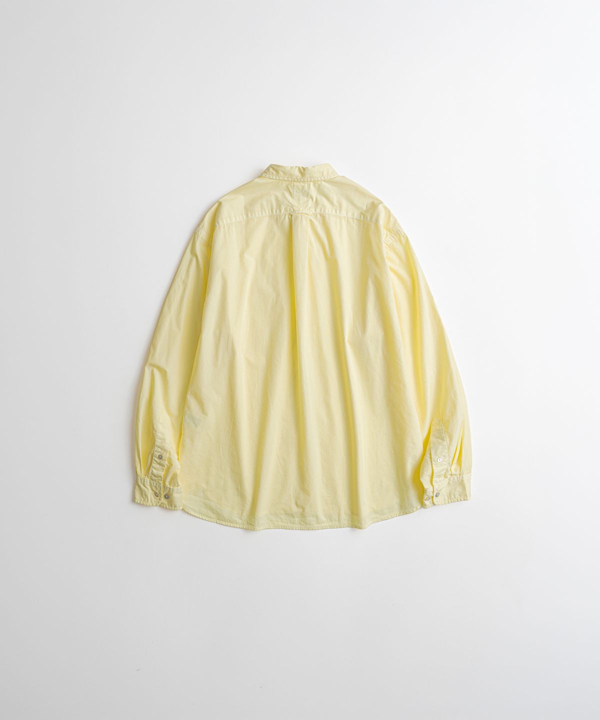 비헤비어(BEHEAVYER) DYED POPLIN CLASSIC SHIRTS lemon