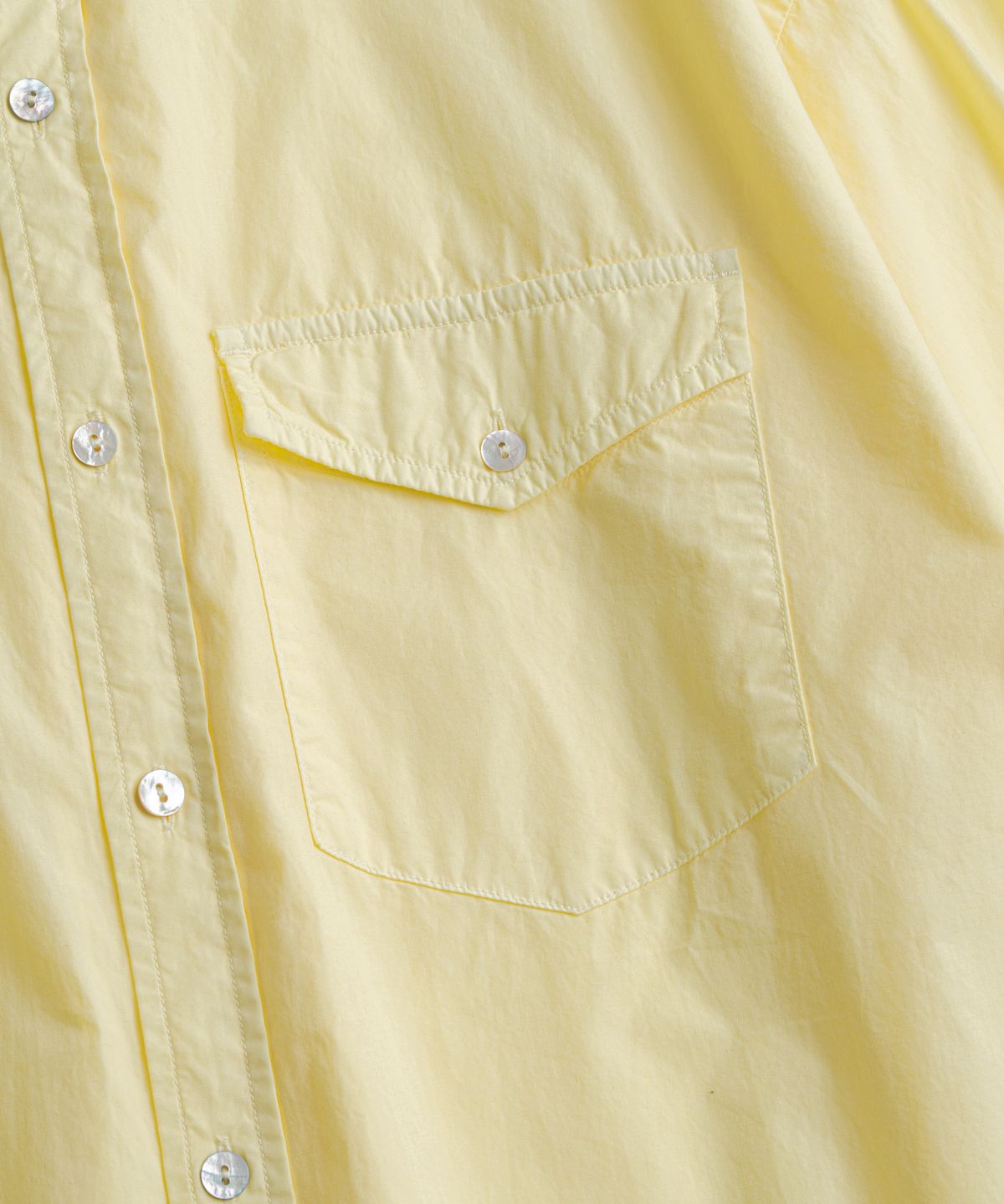 비헤비어(BEHEAVYER) DYED POPLIN CLASSIC SHIRTS lemon