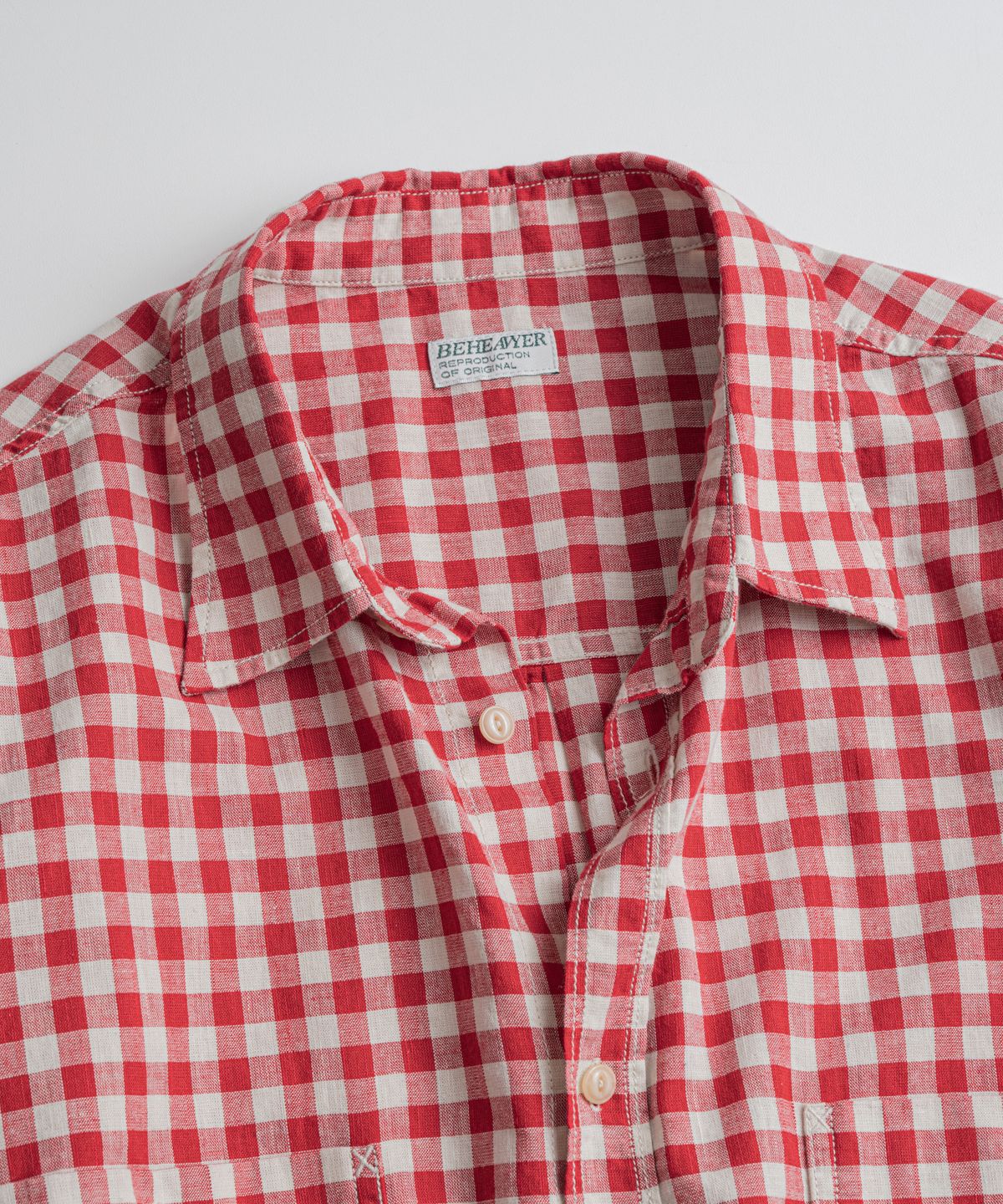 비헤비어(BEHEAVYER) C/L ROVER SHIRTS red
