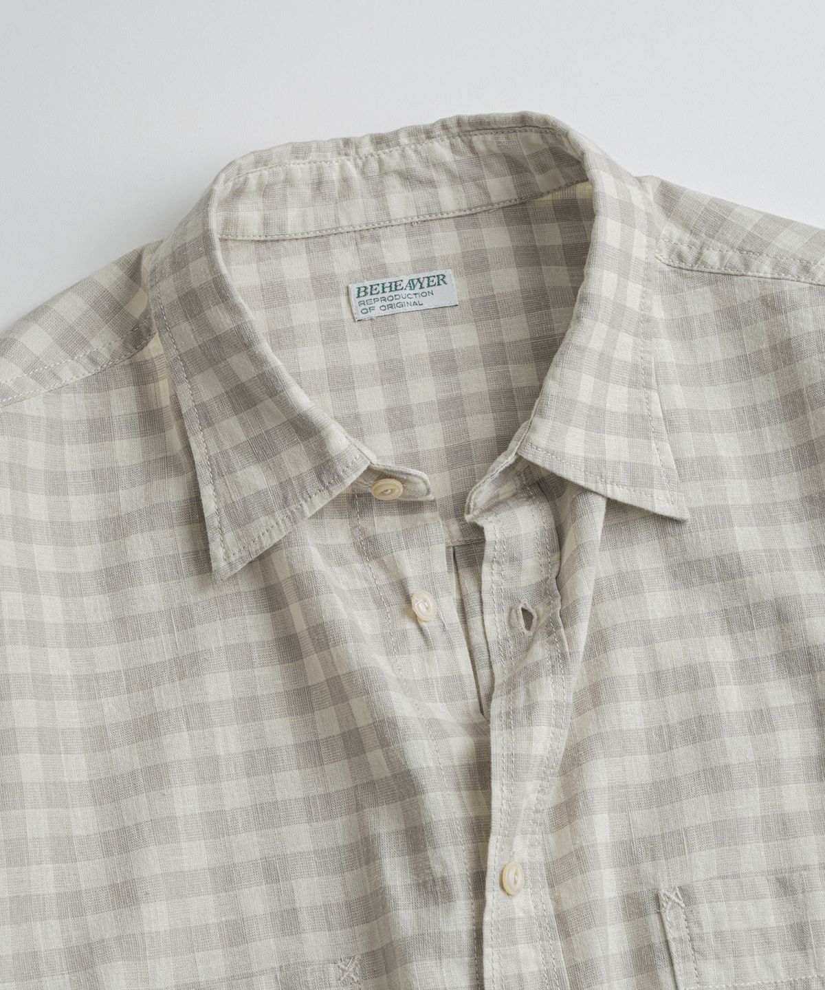 비헤비어(BEHEAVYER) C/L ROVER SHIRTS l.grey