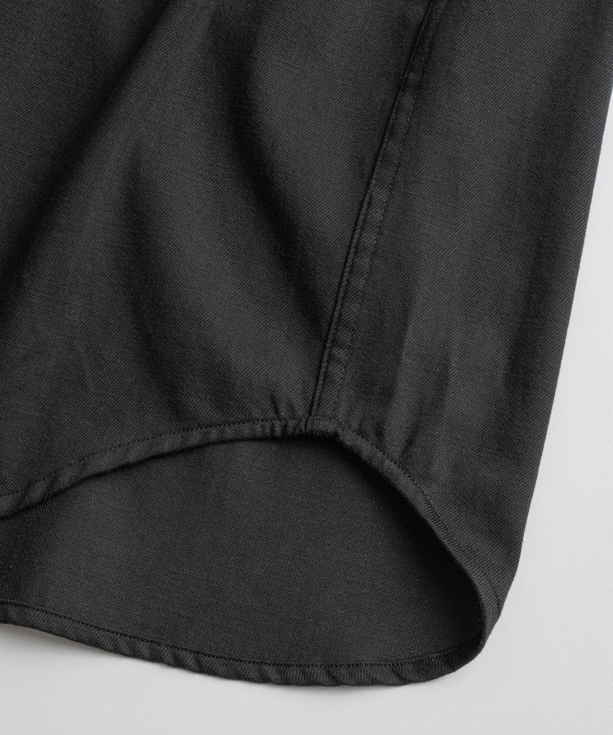비헤비어(BEHEAVYER) WASHED TENCEL WESTERN SHIRTS black