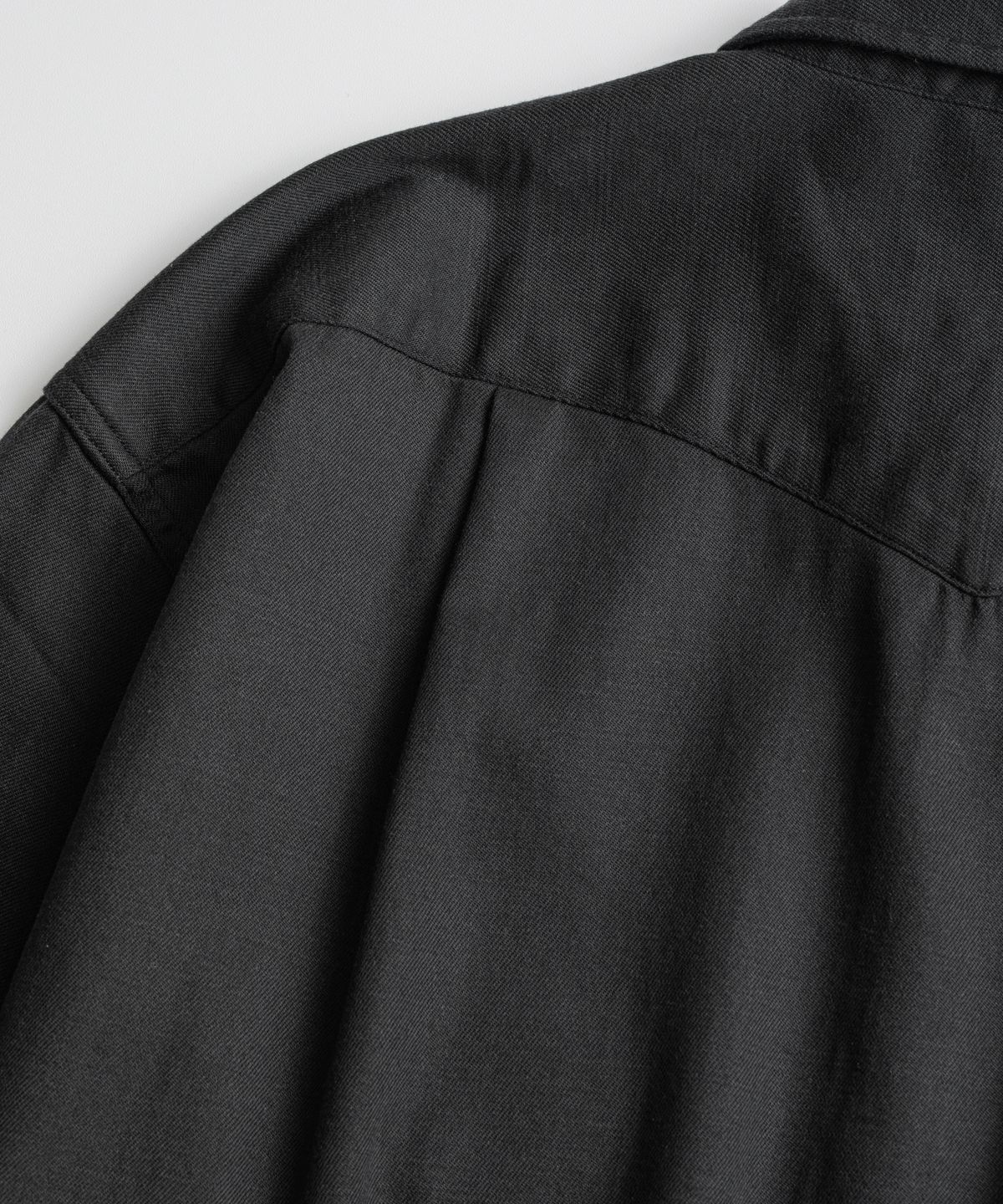 비헤비어(BEHEAVYER) WASHED TENCEL WESTERN SHIRTS black