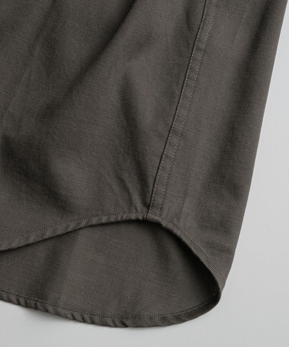 비헤비어(BEHEAVYER) WASHED TENCEL WESTERN SHIRTS brown
