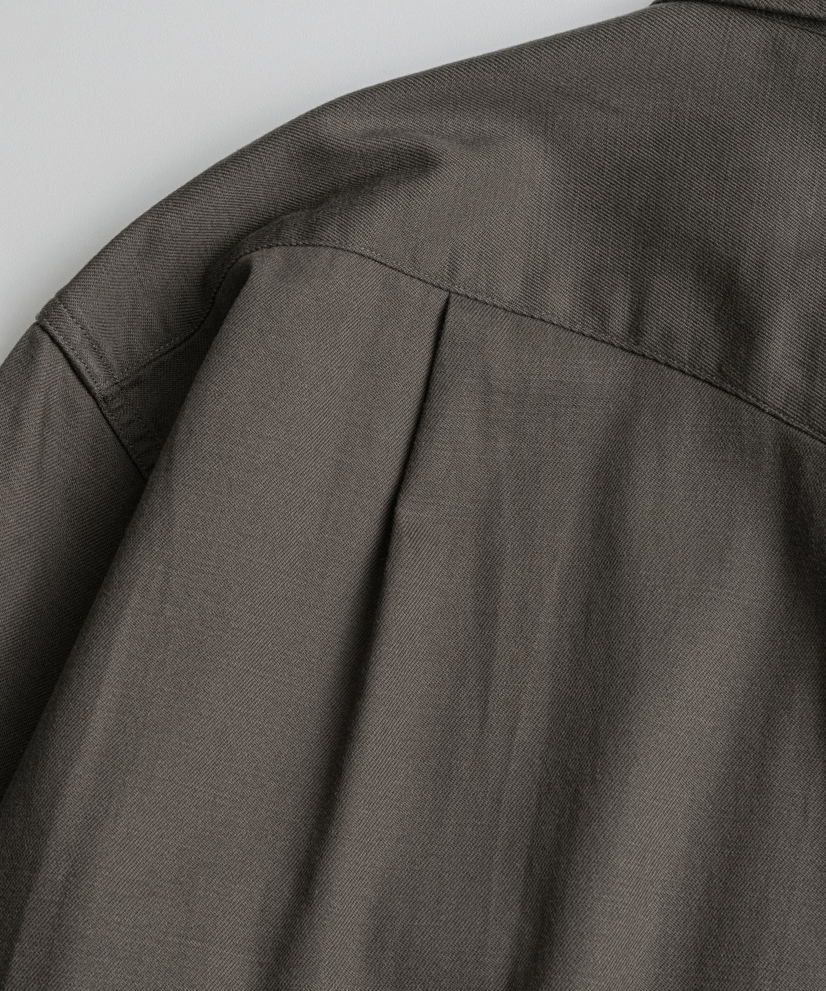 비헤비어(BEHEAVYER) WASHED TENCEL WESTERN SHIRTS brown