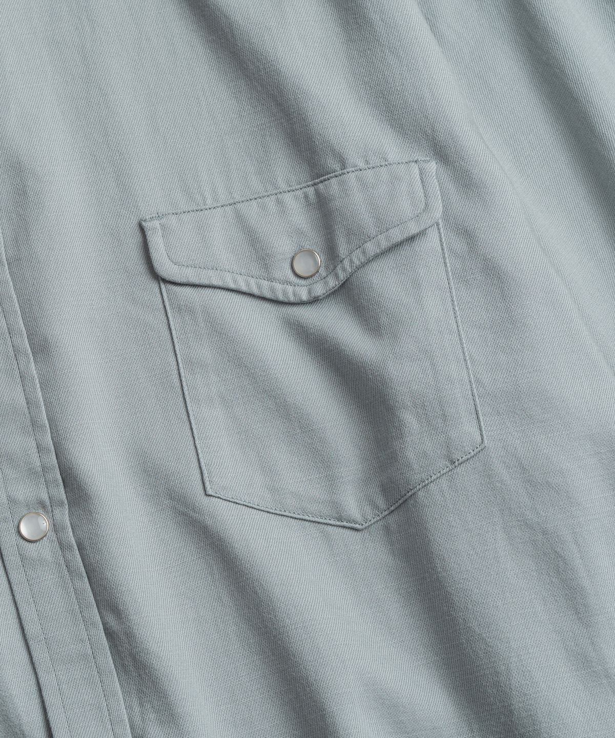 비헤비어(BEHEAVYER) WASHED TENCEL WESTERN SHIRTS dust blue