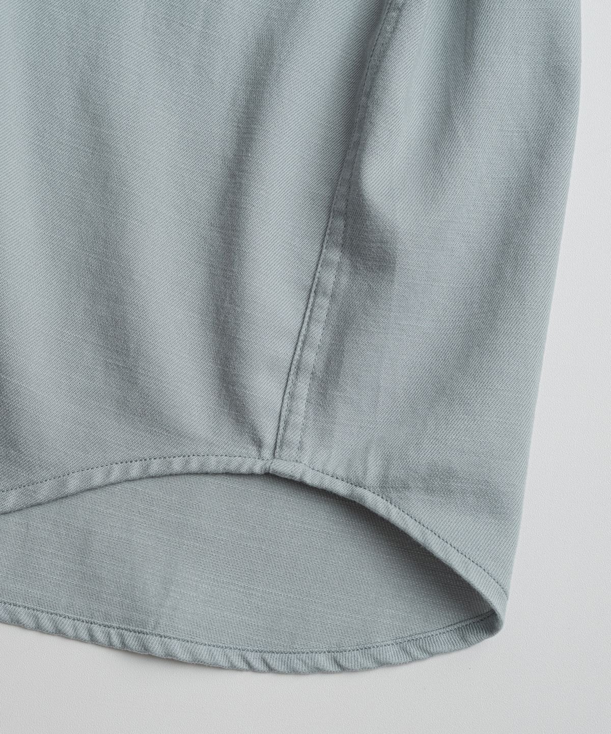 비헤비어(BEHEAVYER) WASHED TENCEL WESTERN SHIRTS dust blue