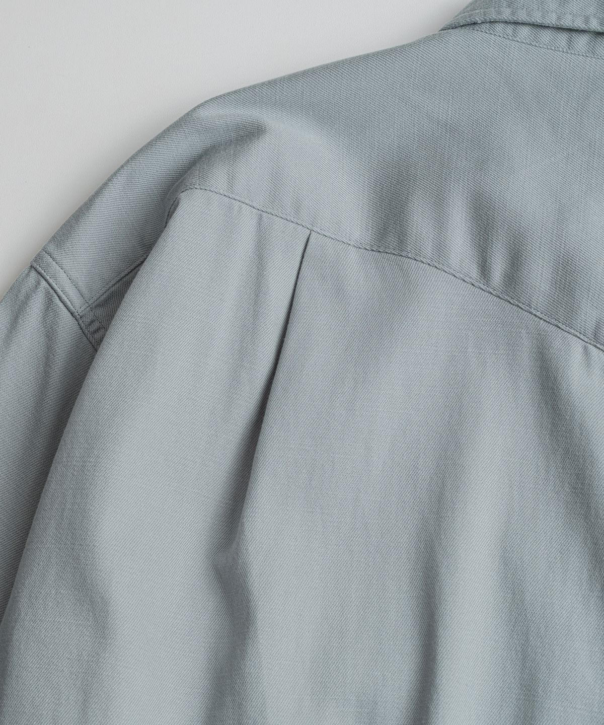 비헤비어(BEHEAVYER) WASHED TENCEL WESTERN SHIRTS dust blue