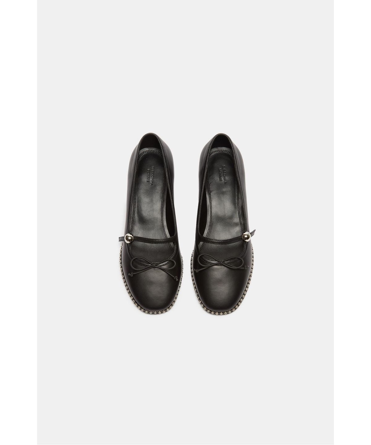 슈콤마보니(SUECOMMA BONNIE) Studded ribbon pumps(black)_DG1DA26504BLK
