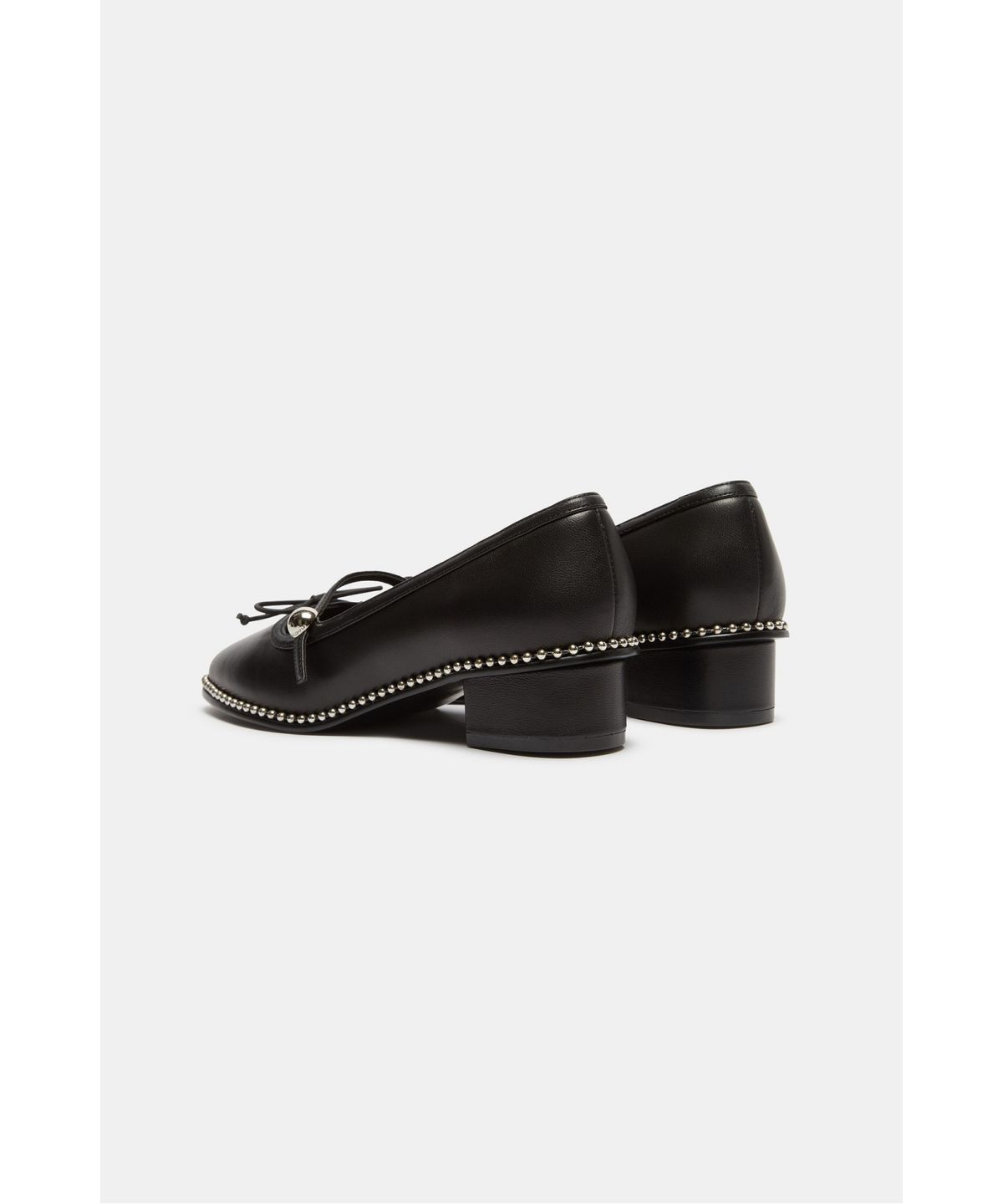 슈콤마보니(SUECOMMA BONNIE) Studded ribbon pumps(black)_DG1DA26504BLK